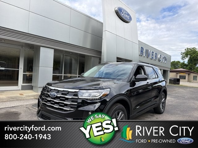2026 Ford Explorer Active w/200A Pkg in Agate Black Metallic — front three-quarter view