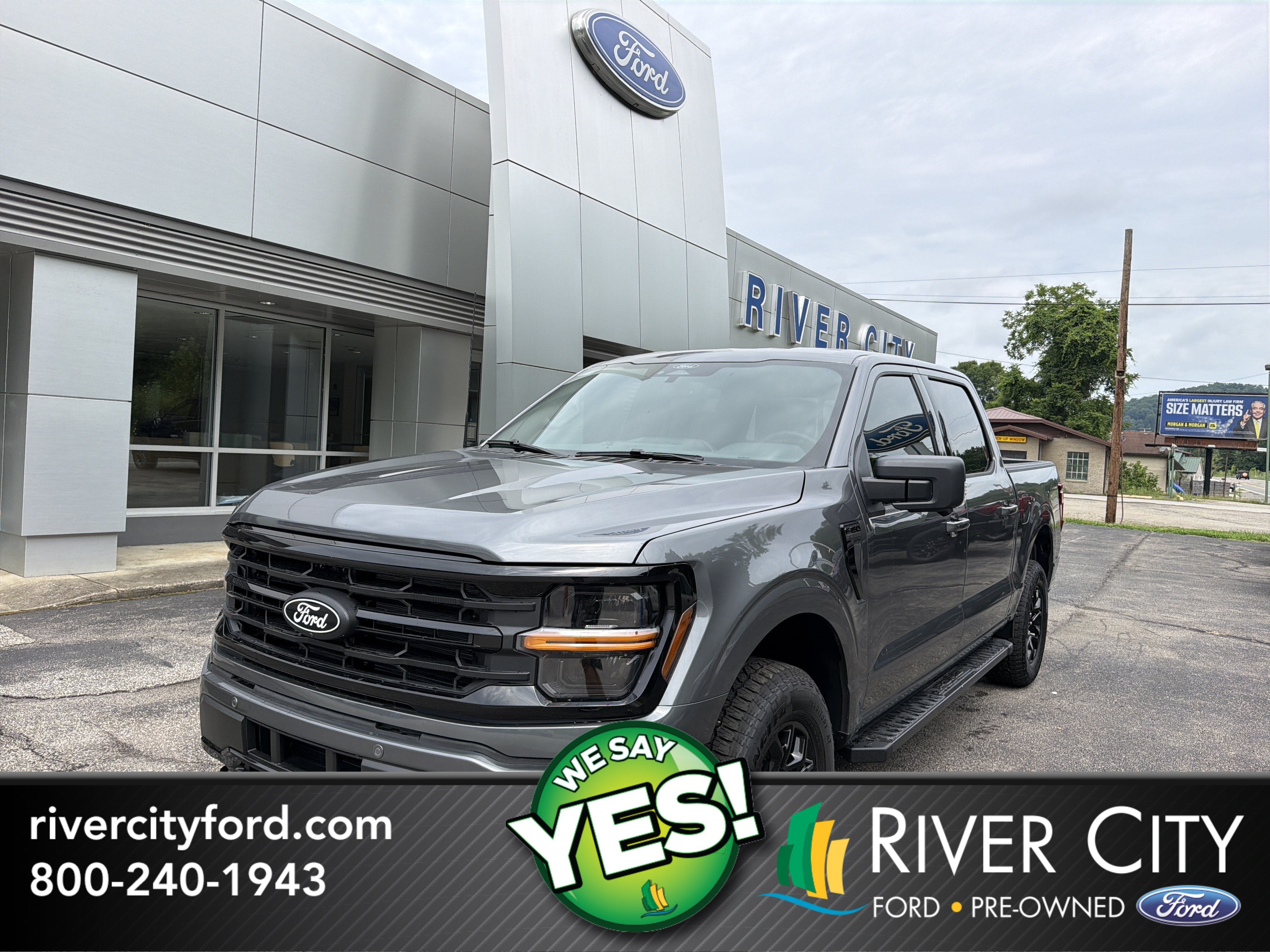 2026 Ford F-150 XLT in Carbonized_Gray — front three-quarter view